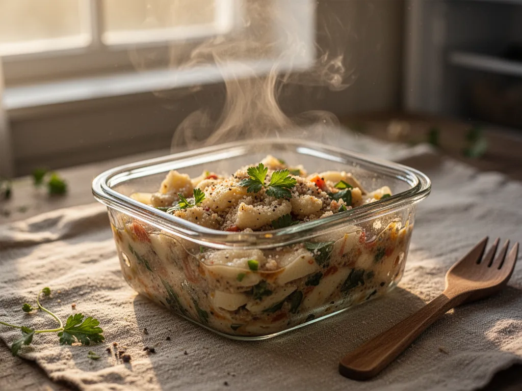 Boîtes hermétiques de plats cuisinés dans un réfrigérateur bien rangé