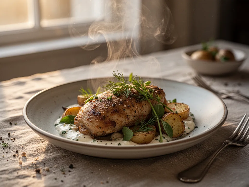 Table familiale avec plats kasher préparés pour la semaine